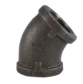 BLACK MALLEABLE IRON ELBOW 45 D 1 1/2"